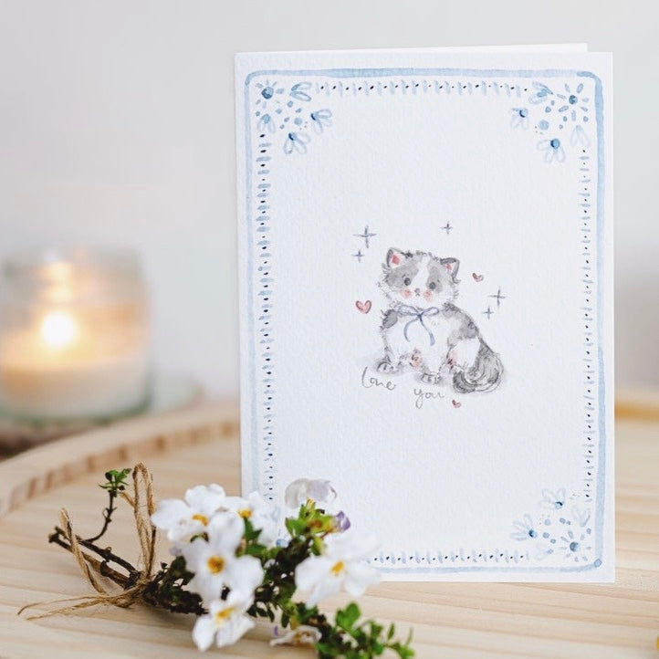 Love You Kitten Keepsake Card