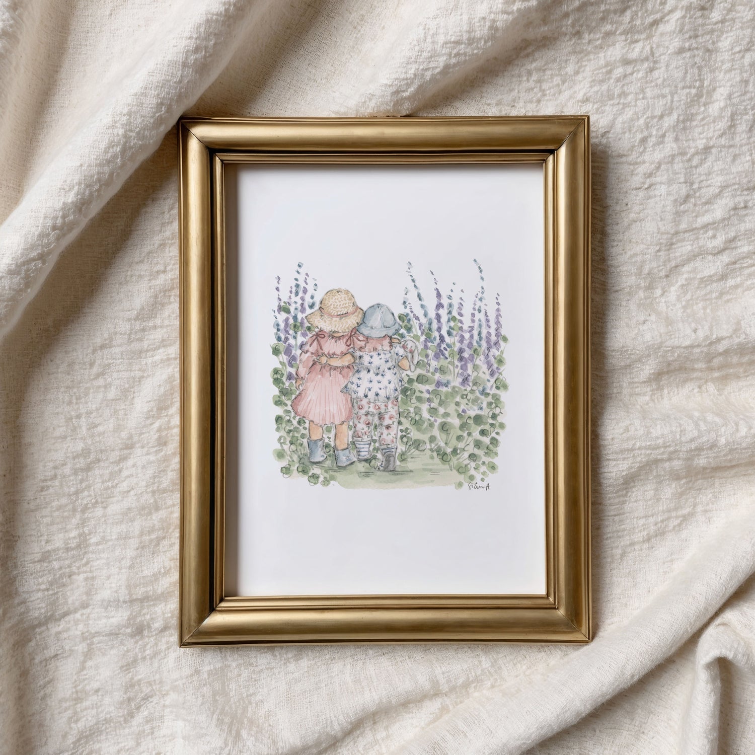 Secret Garden, watercolour art print by Sian Alexia Paine