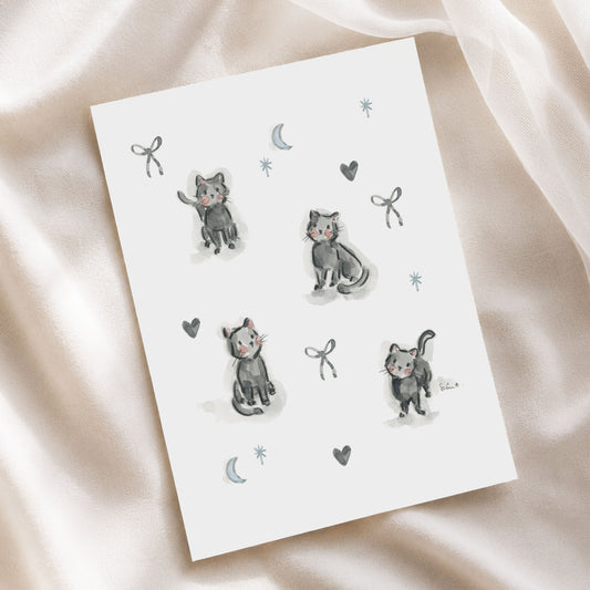 Black Cat Magic Print