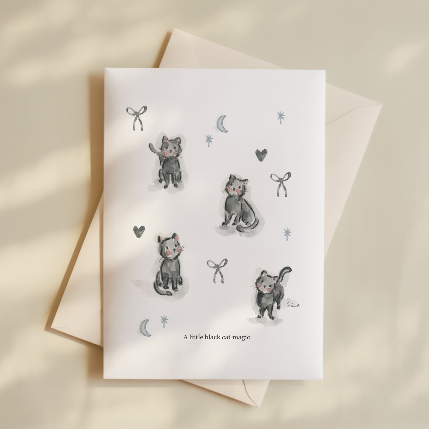 Black Cat Magic Card