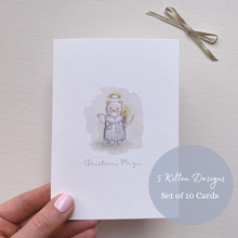 Load image into Gallery viewer, Christmas Kitten Cards - Sian Alexia Illustration
