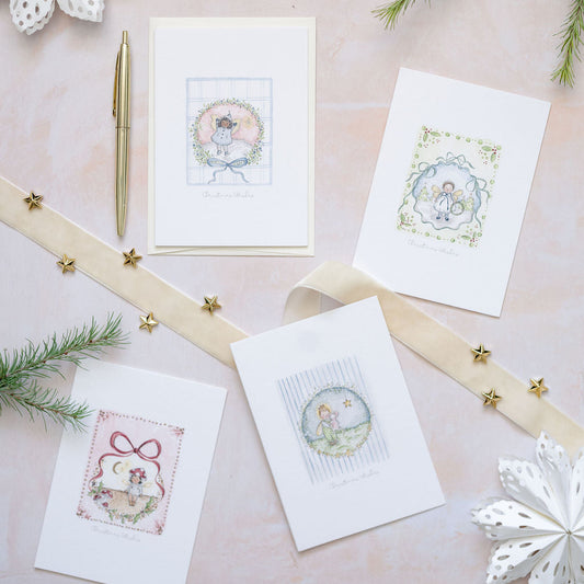 Add a sprinkle of Christmas charm with Siân Alexia Illustration’s Christmas Pixie Card Sets. Featuring whimsical watercolour designs, printed in the UK on premium textured card. Available in sets of 8 or 12 , perfect for spreading Christmas love and magic.