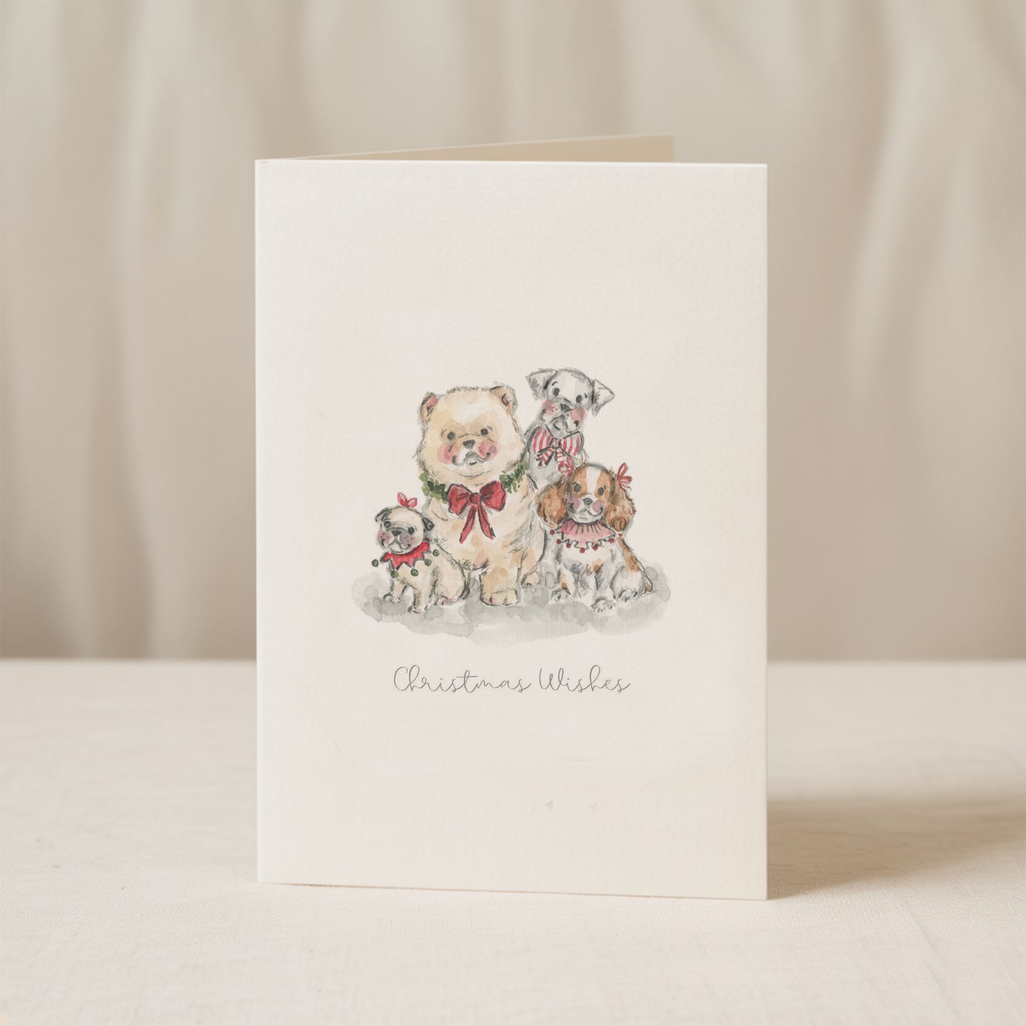 Celebrate the magic of Christmas with Siân Alexia Illustration’s watercolour Puppy Christmas Cards, the perfect festive greeting for dog lovers. Available in sets of 8 or 12, printed in the UK on luxury textured card with cream envelopes.