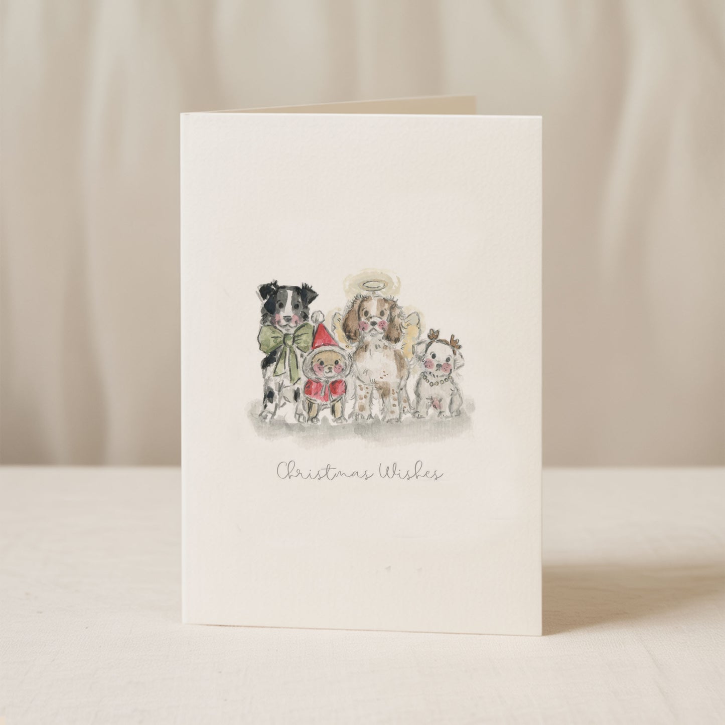 Celebrate the magic of Christmas with Siân Alexia Illustration’s watercolour Puppy Christmas Cards, the perfect festive greeting for dog lovers. Available in sets of 8 or 12, printed in the UK on luxury textured card with cream envelopes.
