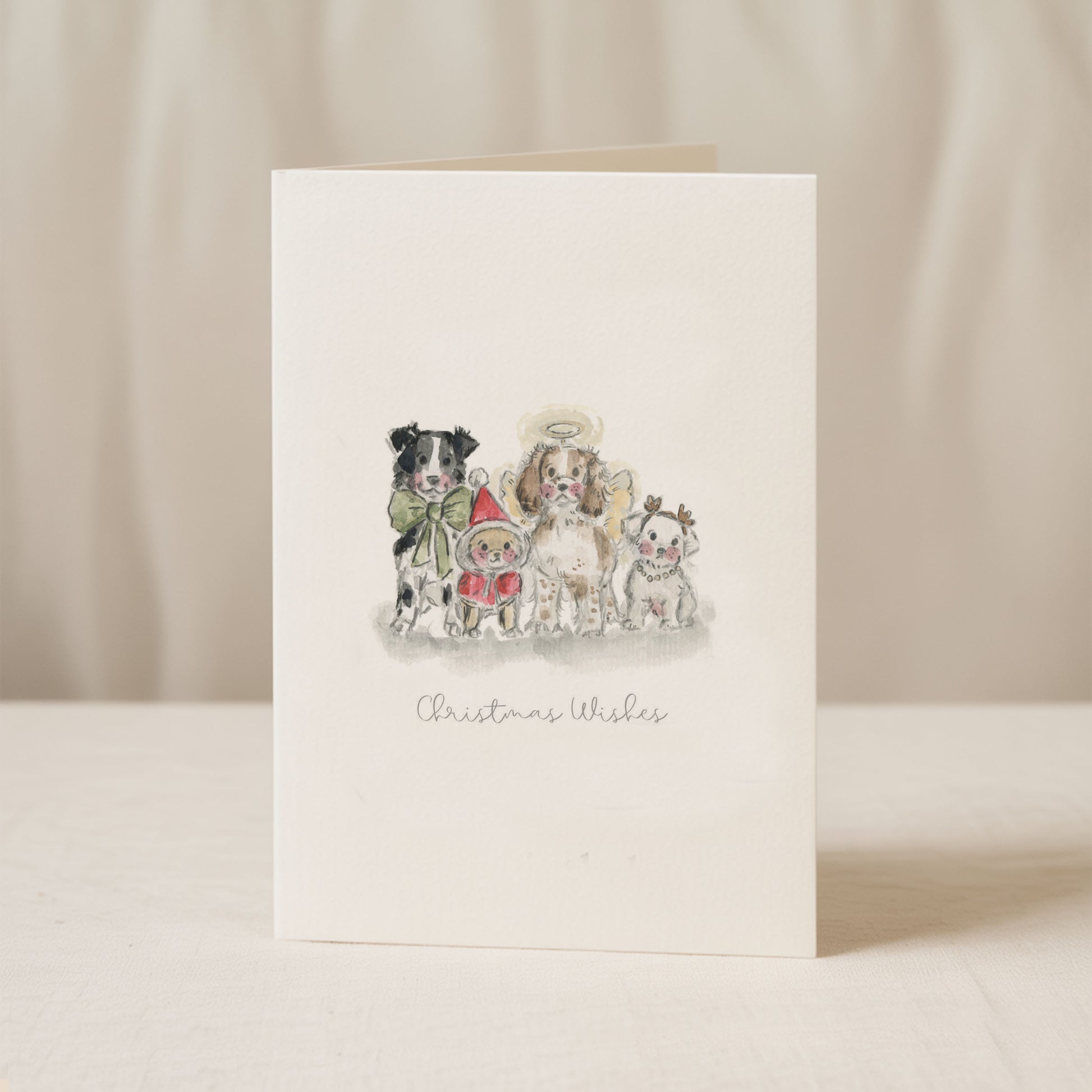 Celebrate the magic of Christmas with Siân Alexia Illustration’s watercolour Puppy Christmas Cards, the perfect festive greeting for dog lovers. Available in sets of 8 or 12, printed in the UK on luxury textured card with cream envelopes.