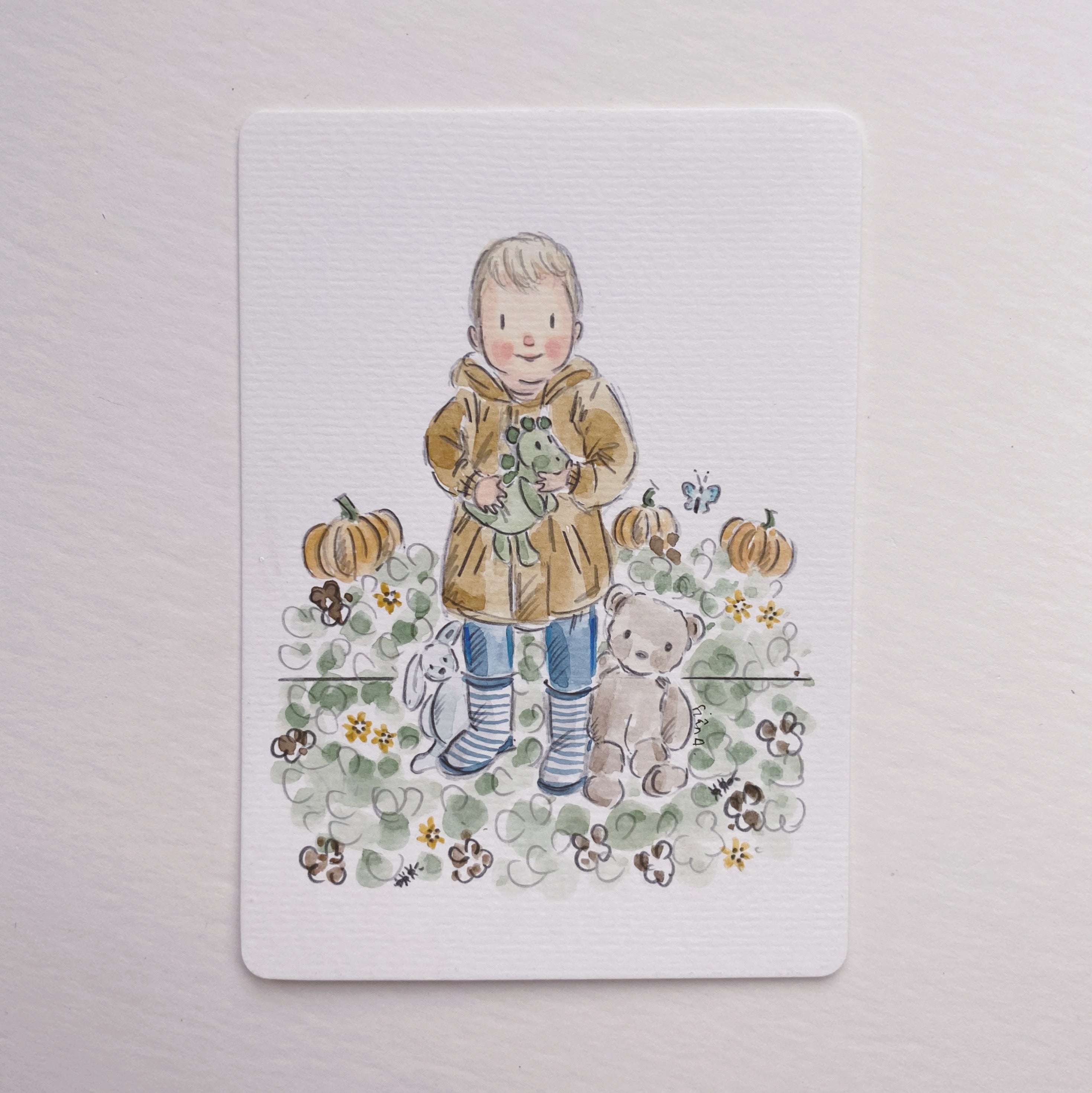 Custom Mini Portrait, Child Illustration by Sian Alexia Paine, Sian Alexia Illustration 