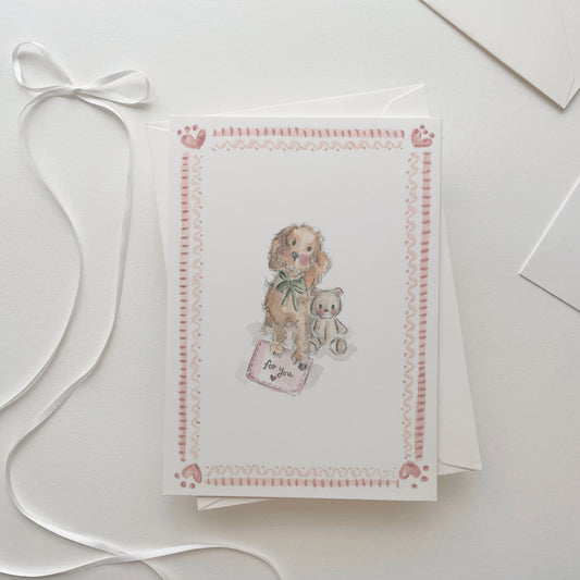 For You Puppy Keepsake Card