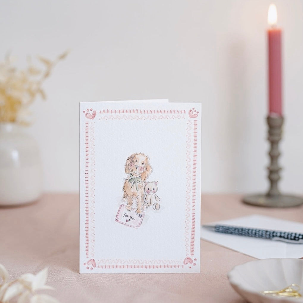 For You Puppy Keepsake Card