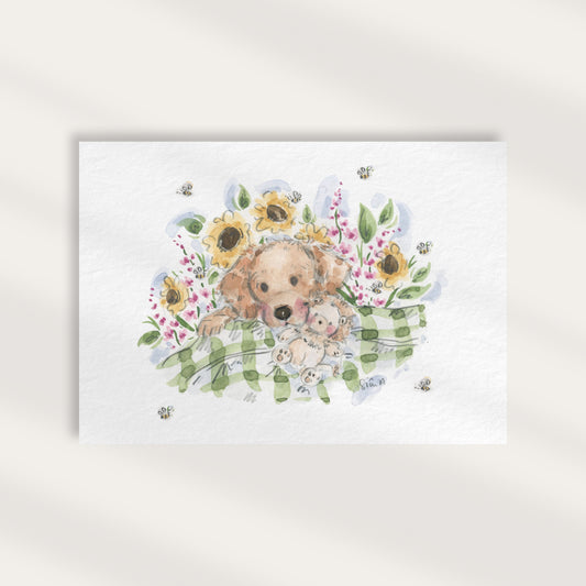 Golden Retriever Dog Print