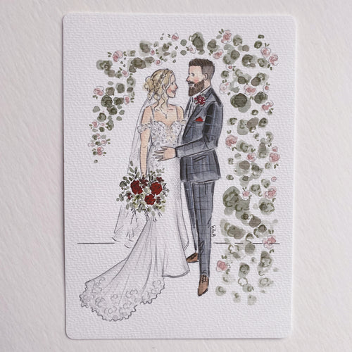 Hand Drawn Wedding Illustration and Artwork by Sian Alexia Illustration 