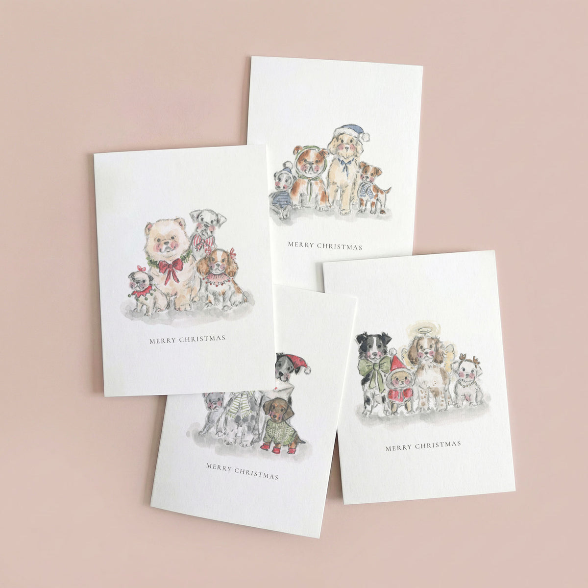 Christmas Puppies Card Set