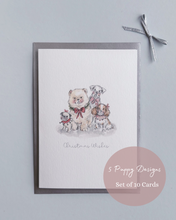 Load image into Gallery viewer, Puppy Christmas Cards - Sian Alexia Illustration
