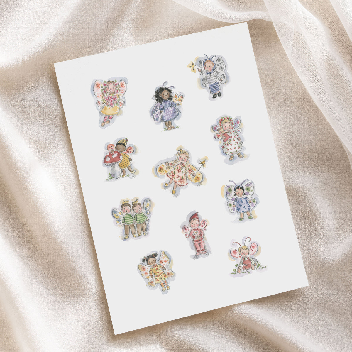 A whimsical fairy watercolour print by sian alexia paine 