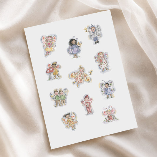 A whimsical fairy watercolour print by sian alexia paine 